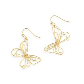 Demdaco Women's Everyday Fashion Dangle Earrings, 22mm Gold-Plated, Butterfly Wire, 22mm, Metal, No Gemstone
