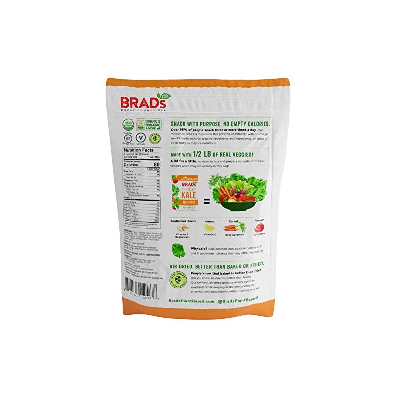 Brad's Plant Based Organic Cheeze it Up Crunchy Kale 2