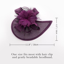 AQOKKA Women Fascinators Hats Flower Fascinators with Headband and Clip Tea Party Headwear for Women and Girls