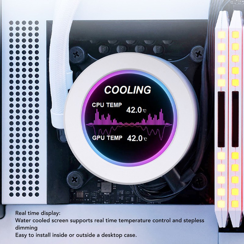 2.1in Round IPS LCD Display 360 Degree Rotation 480x480 Watercooler