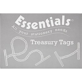 Essentials 27101 51mm Treasury Tags (Approx 100),Green