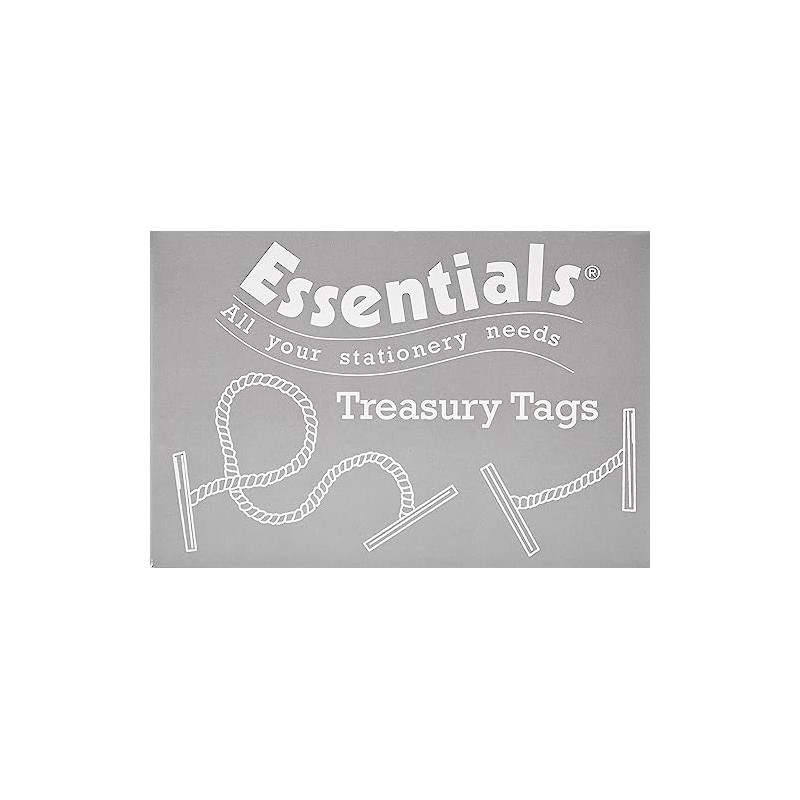 Essentials 27101 51mm Treasury Tags (Approx 100),Green