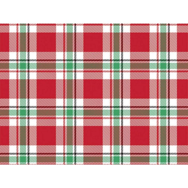 Christmas Plaid Tissue Paper - 30in. X 20in. (12)