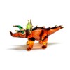 Handmade Mini Triceratops Art Glass Blown Jurassic Dinosaur Figurine Miniature