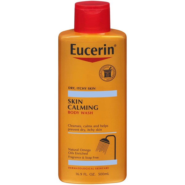 Eucerin Skin Calming Body Wash - Cleanses and Calms to Help Prevent Dry, Itchy Skin - 16.9 fl. oz. Bottle