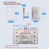 LOUYSGEN Smart Switch Aluminum Frame,Need Neutral Wire,White 1 Button