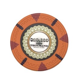Claysmith Gaming The Mint Poker Chip Heavyweight 13.5-Gram Clay Composite – Pack of 50 ($10000 Orange)