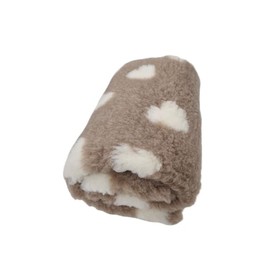 WOOF AND PUP | Non Slip Vet Bedding | Mink & Magnolia Hearts | Machine Washable | UK Manufactured | Non-slip | Dog Bed | Whelping | Vet bed | Hearts (Small 50cm x 75cm (20" x 30"))