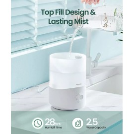 Pharata Humidifiers for Bedroom Large Room, 2.5L Cool Mist Humidifier with Essential ...