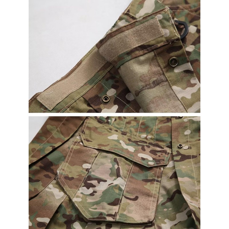 KOCTHOMY Men's Scottish Skirt 23" Camo Utility Kilt with Cargo