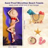 OHTMTHO Thin Lightweight Microfiber Beach Towel Extra Large 36"x72", Sand