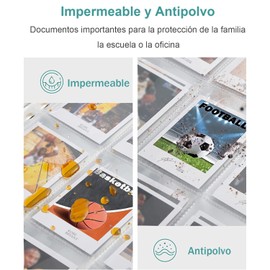 Cuadrícula para Cartas,Fundas de Almacenamiento Colección Paginas Del Album Collection,Juego de Fundas para Cartas Almacenamiento Colección,100páginas(900 cuadrícula para Cartas). Neutro.transparencia