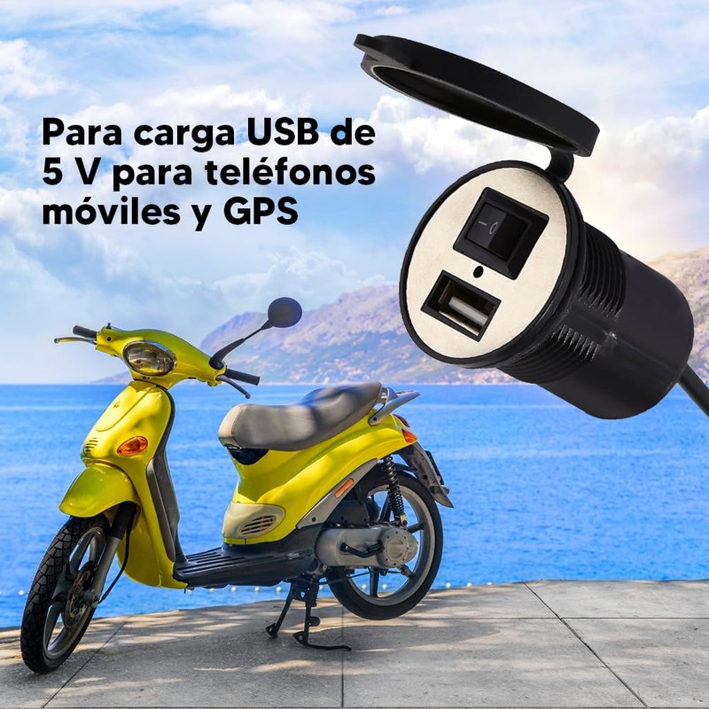 Psytfei 12 V USB Socket Car Charger with Switch Car