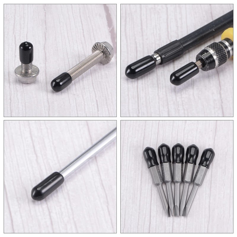MECCANIXITY 100uds Goma Extremo Tapas Cubierta Surtido 7mm Vinilo Tornillo
