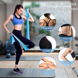 Jasinber Bandas Elásticas, 3 Unidades Bandas de Resistencia para Yoga，Pilates, Gimnasio, Entrenamientos