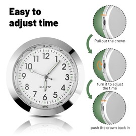 LONGDE Bike Clock - Waterproof Handlebar Mount Clock for Cruiser, Vintage Bikes, and Motorcycles, Fits 7/8" to 1" Handlebars