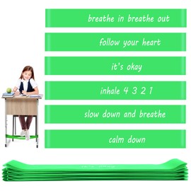 HEYTIMI 24Pcs Chair Bands for Kids with Fidgety Feet Anxiety Sensory Rubber Band Chair Desk Band ADHD Tools Stretchy Fidget Bands for Kids Students (green)