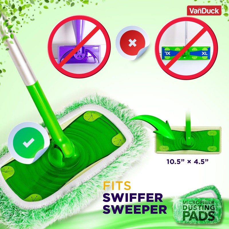VanDuck Floor Duster Refill Compatible with Swiffer Sweeper Mop (2