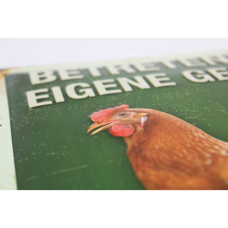 Blechwarenfabrik Braunschweig PC300/424 Cult Sign "Betreten auf eigene Gefahr!" Hier