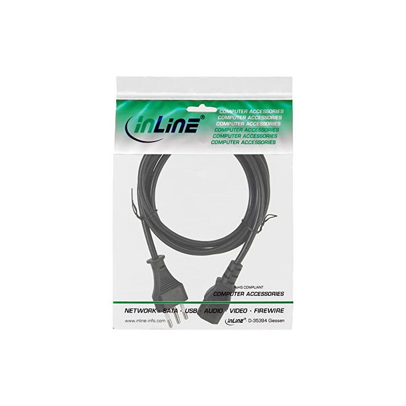InLine 16653I power cable, power plug Italy to IEC plug