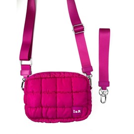 The Iris Accessory Puff Bag (#24231) - Crossbody Bag:_Hot Pink