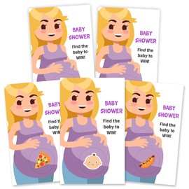 40 Cute Baby Shower Games - Scratch Off Lottery Ticket Raffle Cards Baby Shower Game - Raffle Tickets 4 Winners Cards and 4 Different Loser Cards Designs