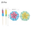 MECCANIXITY 25 Pcs Mini Drink Umbrellas Cocktail,3.9 Inch Cocktail Picks