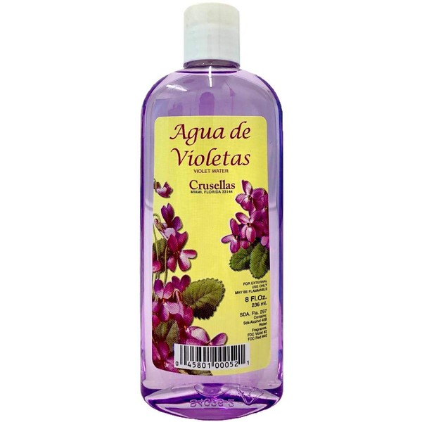 Crusellas Violet Water Cologne 8 Fl Oz (Agua De Violetas) with Pump