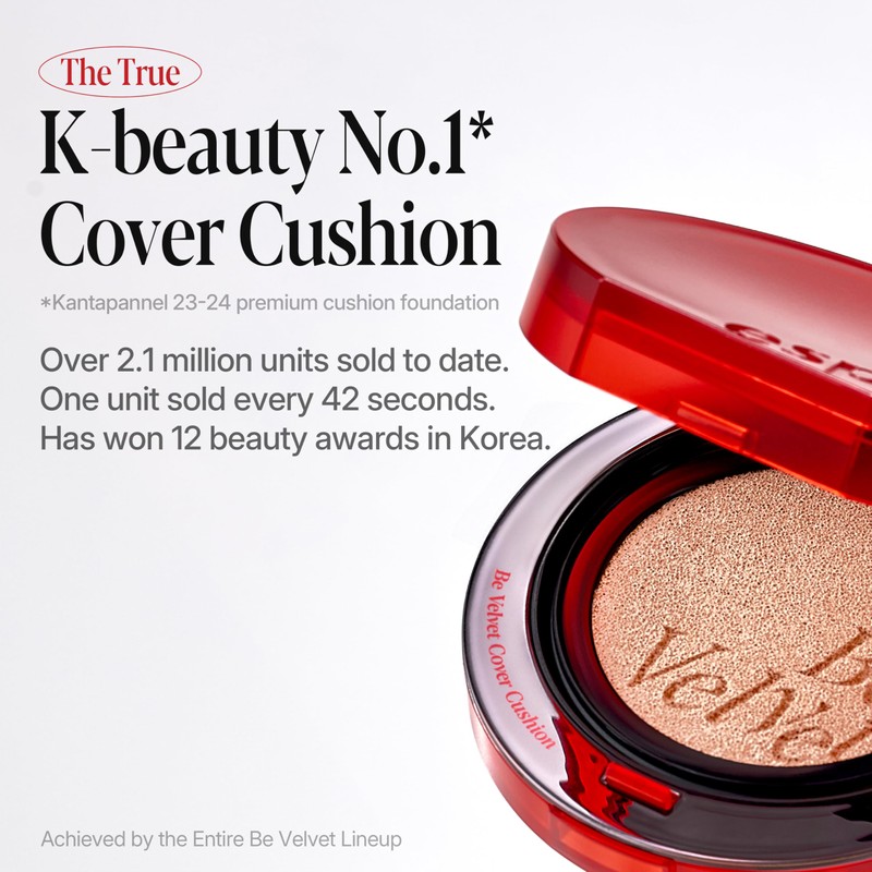 espoir [NEW] Be Velvet Cushion Foundation | Long-lasting Color Extreme