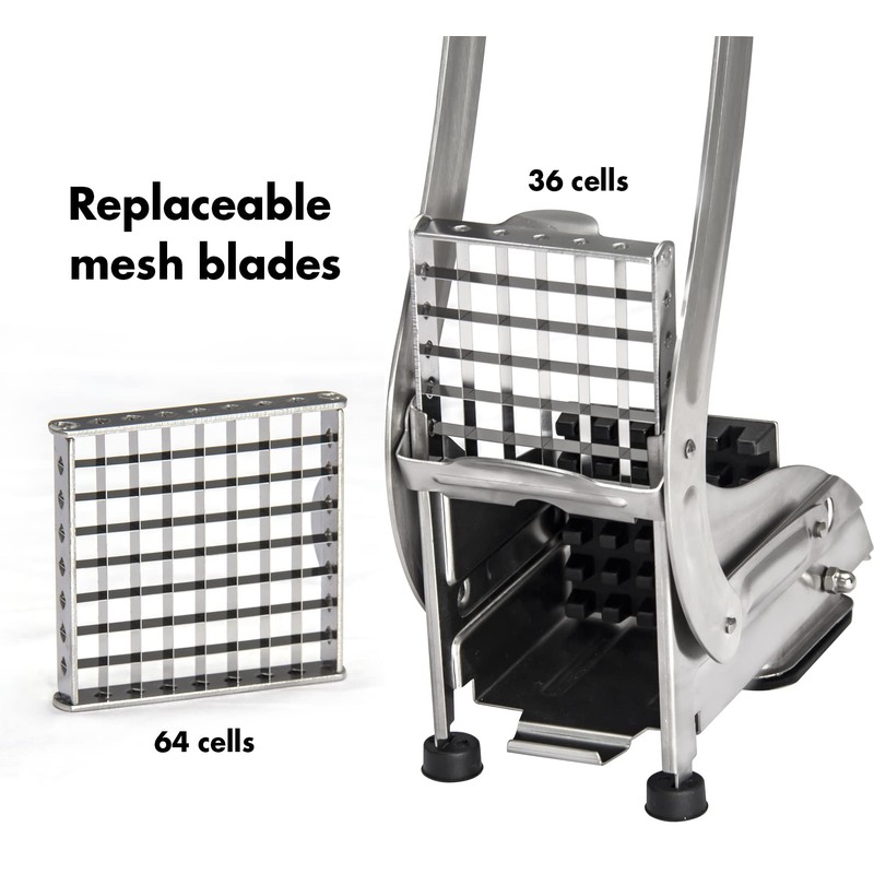 French Fry Cutter, Stainless Steel Potato Cutter, Potato Slicer, Includes
