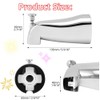 Metal Universal Bathroom Tub Spout Compatible with Westbrass E531D-1F-62, Tub