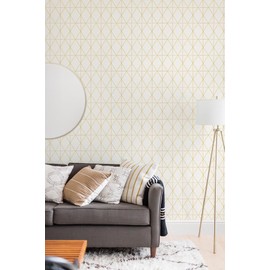 My Style Lennon Gold Geo Peel and Stick Wallpaper