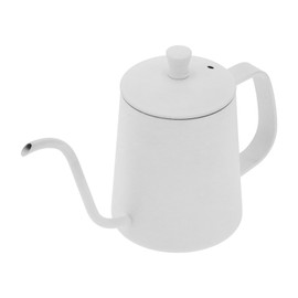 350ml Gooseneck Coffee Kettle 304 Stainless Steel Long Spout Tea Pot for Home Kitchen Office HotelWhite