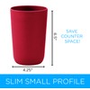 Modern Slim Red Utensil Holder Caddy | Rust Proof and