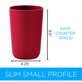 Modern Slim Red Utensil Holder Caddy | Rust Proof and Dishwasher Safe Kitchen Utensils Holder & Cutlery Holder