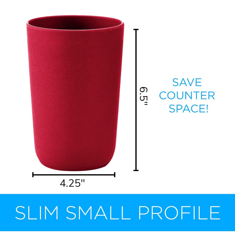 Modern Slim Red Utensil Holder Caddy | Rust Proof and