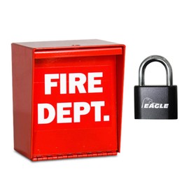 EAGLE-EG718 Fire Department Box EFB-2000 w/Combination Padlock Heavy Duty Stainless Steel Lock EG717