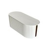 Nineween White Cable Management Box, Plastic Cable Box Organizer with