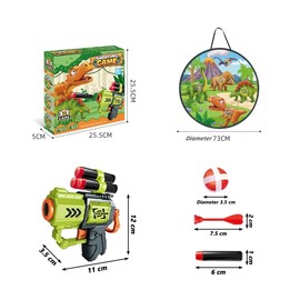 Fuwraixis Dinosaur Dartboard Toy Set, Party Games for Throwing, Double Transmitter Unit, Indoor Sports Fun Shooting Games, Gifts for Children from 3 Years