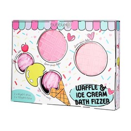 Bubble T Cosmetics Waffle and Ice Cream Bath Fizzer Set