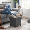 SONGMICS Storage Ottoman, Folding Storage Bench, Ottoman with Storage, Storage