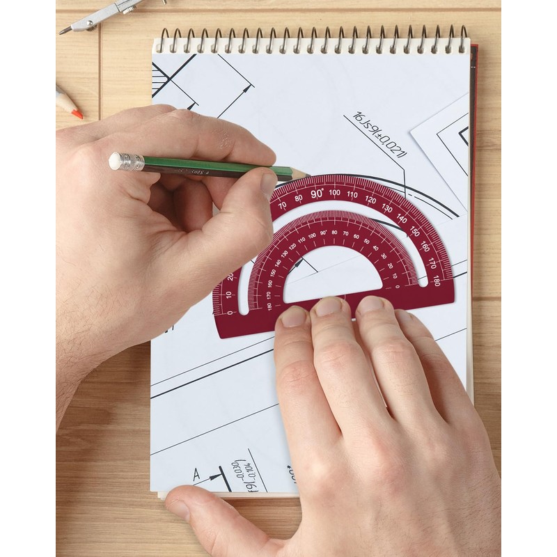 Honagu Triangular Ruler Set, 4 Pieces Aluminum Alloy Ruler, Metal