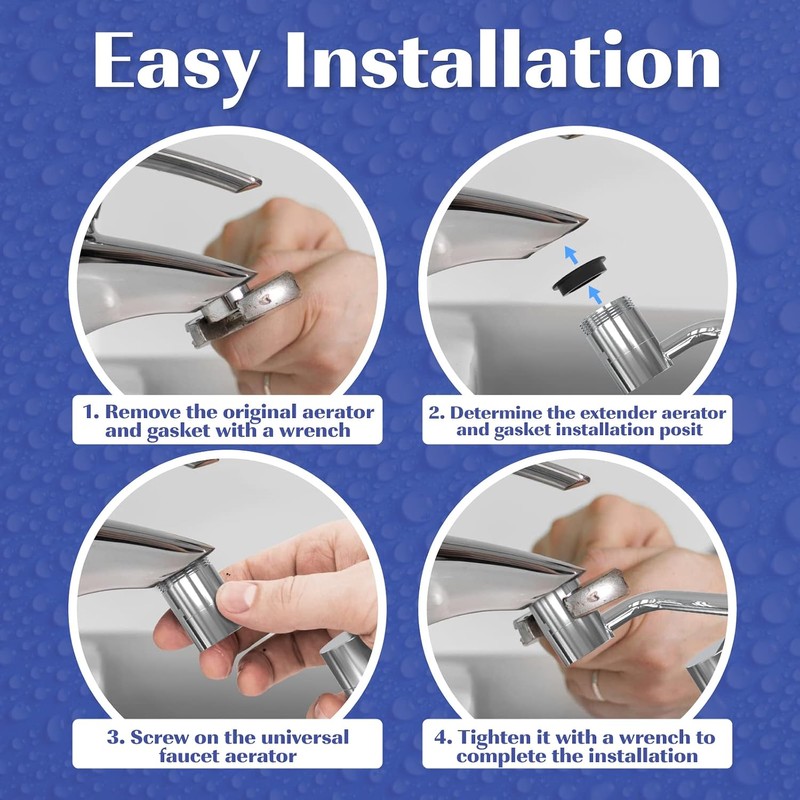 llave universal con filtro de salpicaduras 1080, extensor de llave