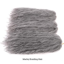 KGBFASS 3Packs Marley Braiding Hair 18Inch Afro Marley Hair For Twists Synthetic Kinky Braiding Hair Extensions (Gary)