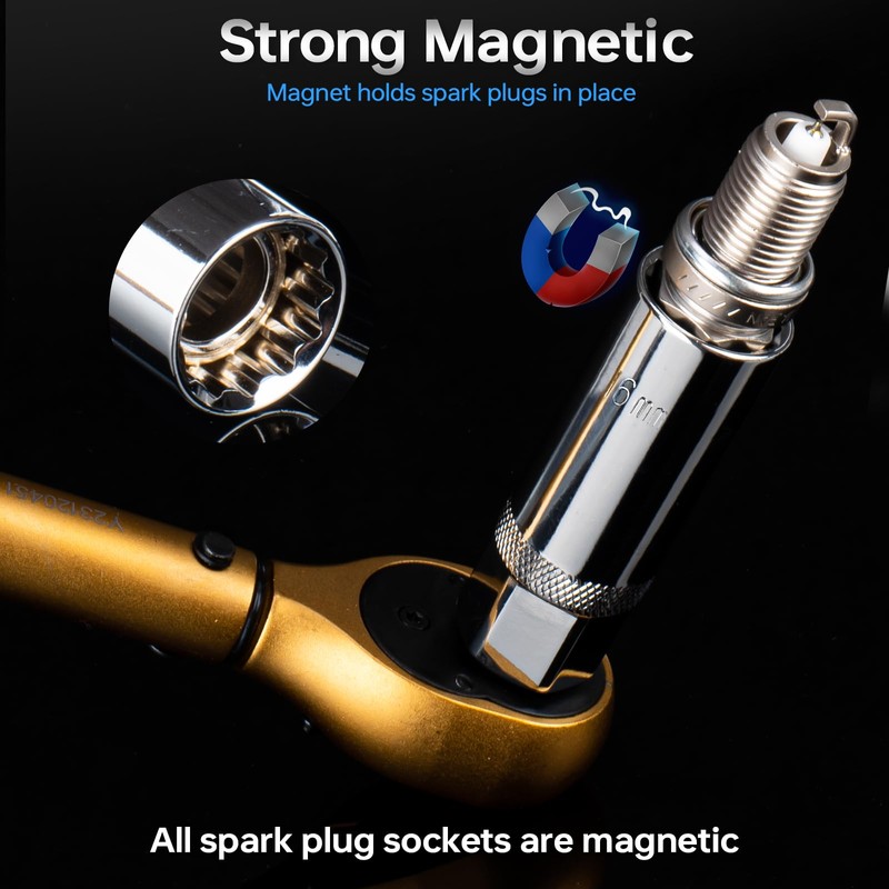 3/8-Inch Drive Torque Wrench Set, 10-45 FT.LB (13.6-61Nm), Magnetic Spark