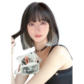 M Grande DY01A Premium Line Wig, (Created by Top Stylist), 6-Piece Set, Princess Cut, Inner Color, Women's Wig, Bob, Long, Face Shrinking, (Inner Gray, Bob)