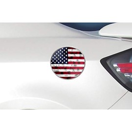 Car-Gear Gas Cap Decal Fuel Door Graphics Kit Vinyl Decal Wrap Compatible with Scion Tc 2004-2010 - USA Flag