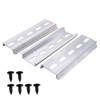 mxuteuk 3pcs DIN Rail Grooved Aluminum RoHS 100mm Length 35mm