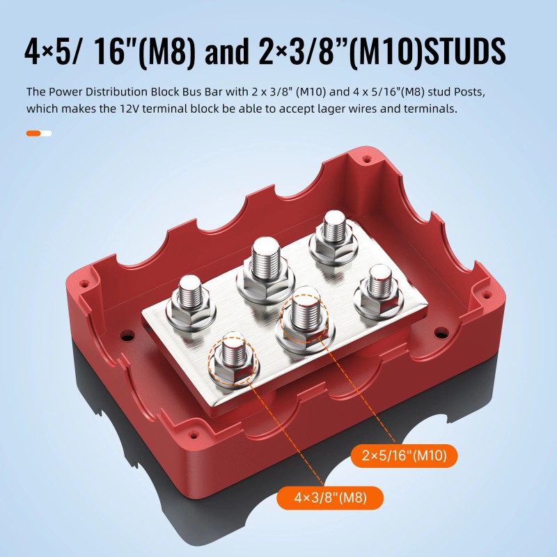 500A Marine Bus Bar Heavy Duty Power Distribution Block Waterproof