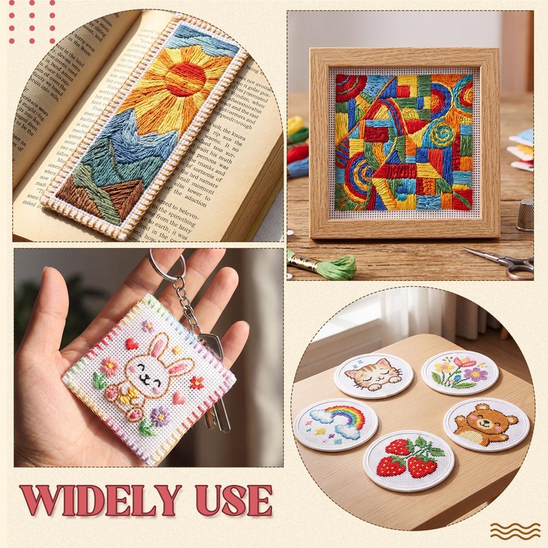 Frienda 28 Pcs Needlepoint Canvas 13 Mesh, 2 Sheets 16x20